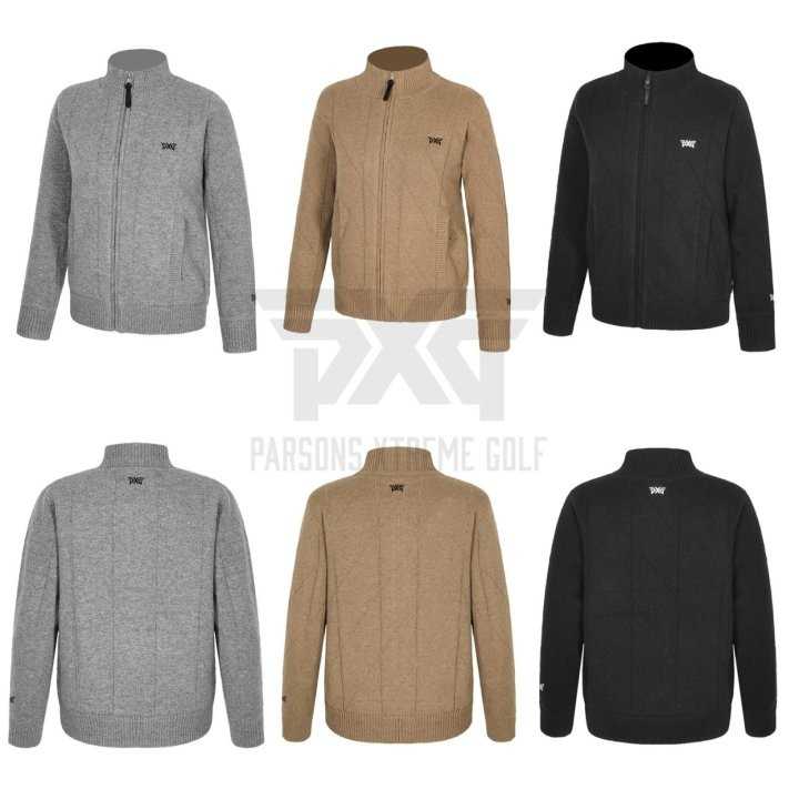 PXG 여성 오리털 방풍 풀집업 니트(3color)