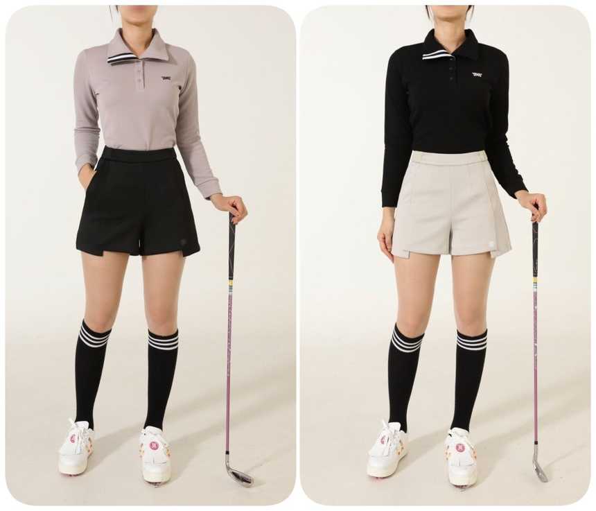 PXG 수입 우먼 슬라브리스 롱 카라 티셔츠(2color)