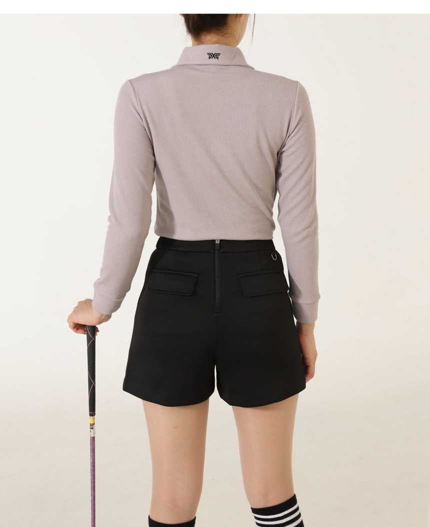 PXG 수입 우먼 슬라브리스 롱 카라 티셔츠(2color)