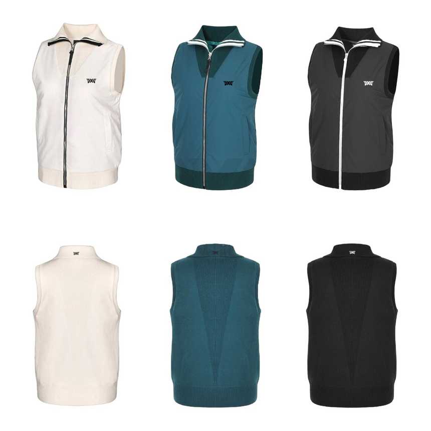 PXG 여성 우븐 풀집업 방풍 조끼(3color)