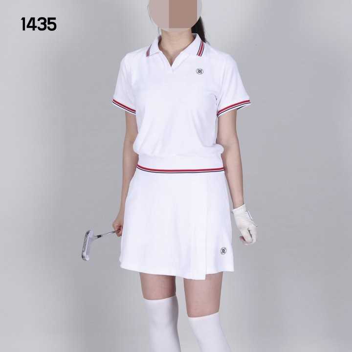 지포어 여자 1435 테리 카라 스커트 세트(2color)