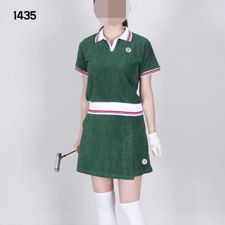 지포어 여자 1435 테리 카라 스커트 세트(2color)