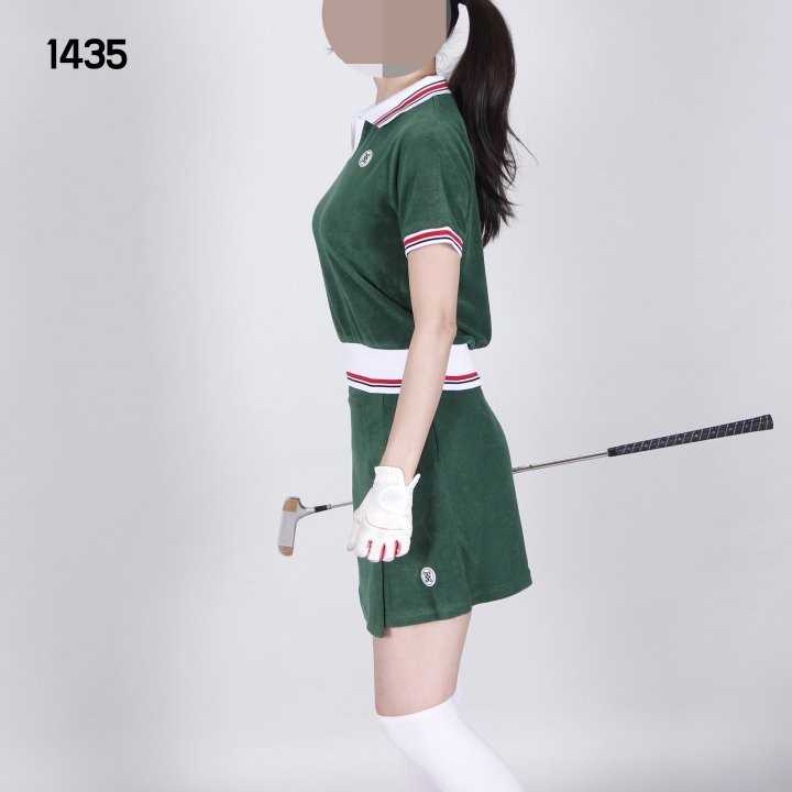 지포어 여자 1435 테리 카라 스커트 세트(2color)