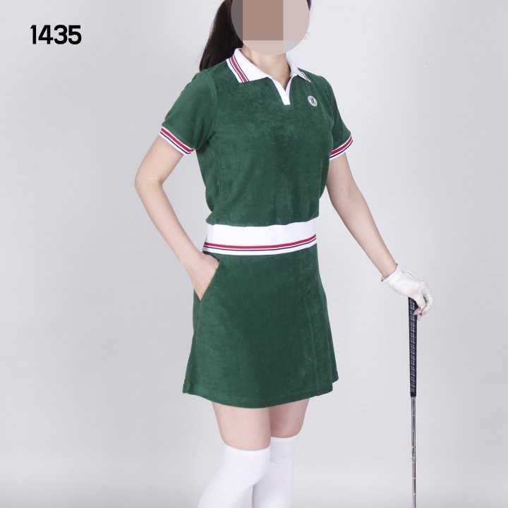지포어 여자 1435 테리 카라 스커트 세트(2color)
