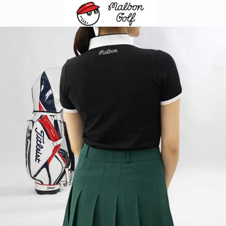 말본 여성 투톤 골지카라 반팔(3color)