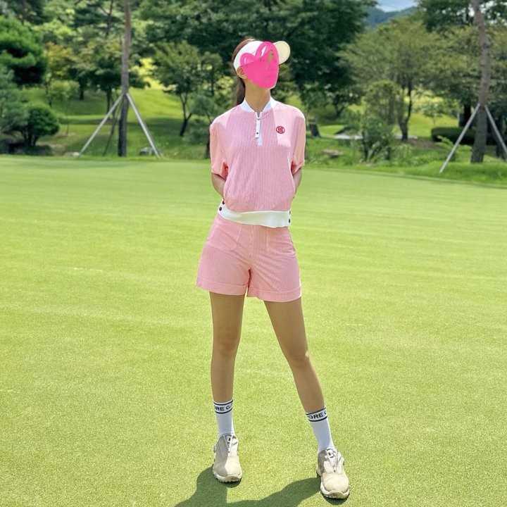 지포어 여성 시어서커 쇼츠 세트