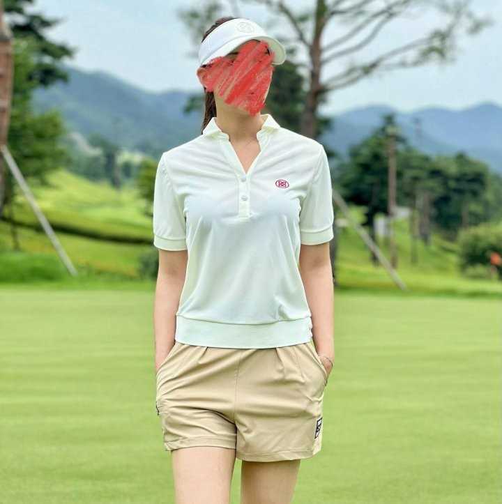 지포어 여성 OPEN V COLLAR 티셔츠(2color)