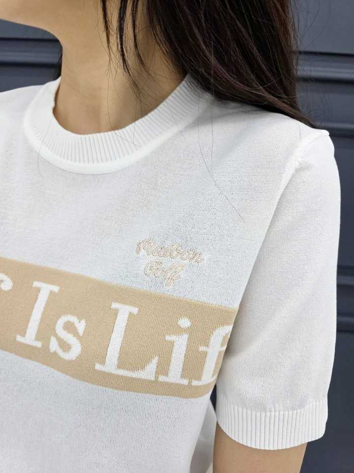 말본 여성 여름 GOLF is Life 배색 니트(5color)