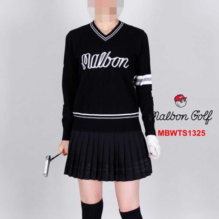 말본 여자 MBWTS1325 라운드 넥 로고 니트 탑(2color)