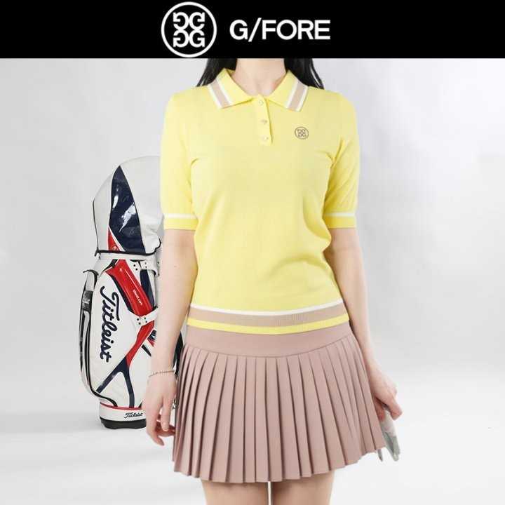 지포어 여성 띠 배색 단추카라 반팔(3color)