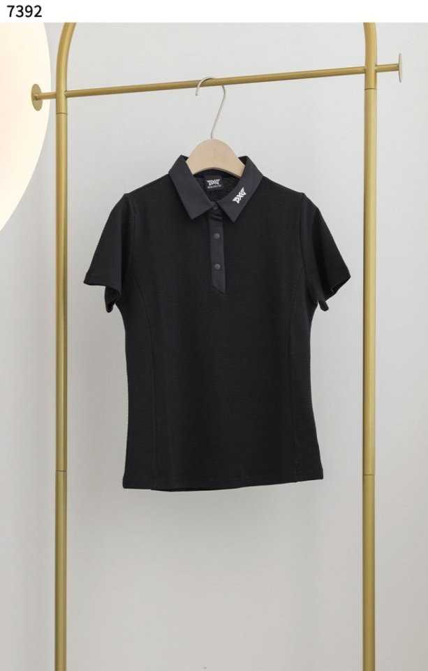 PXG 수입고급 여성 베이직 엠보 썸머 카라티셔츠(2color)