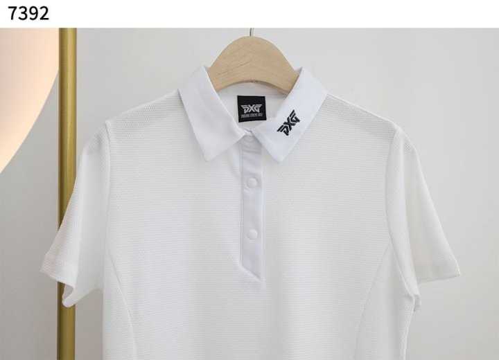 PXG 수입고급 여성 베이직 엠보 썸머 카라티셔츠(2color)