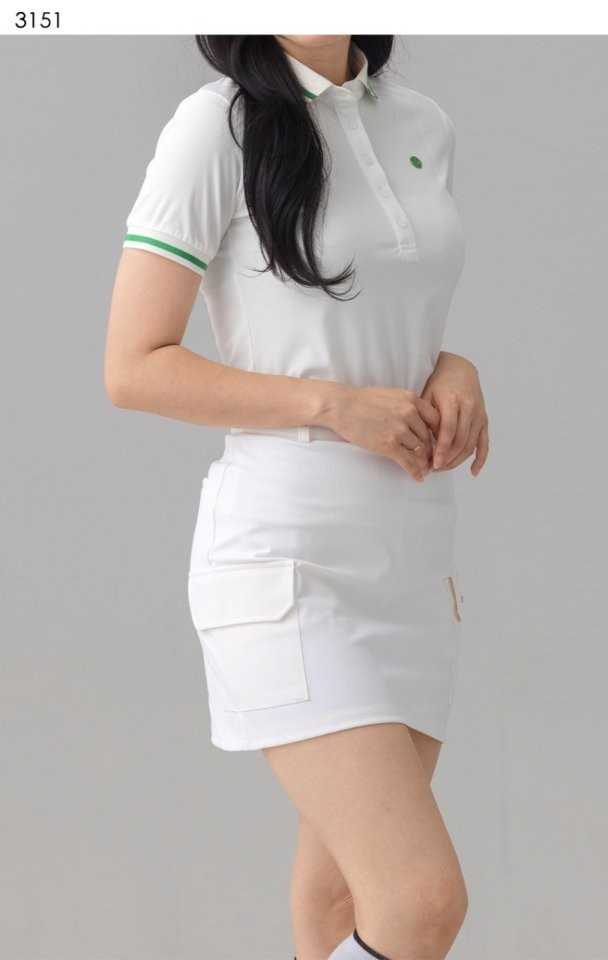 지포어 수입고급 투톤 컬러 피케 여성용 티셔츠(3color)