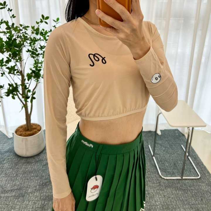 말본 여성용 썸머 메쉬 크롭 골프 이너티셔츠(2color)