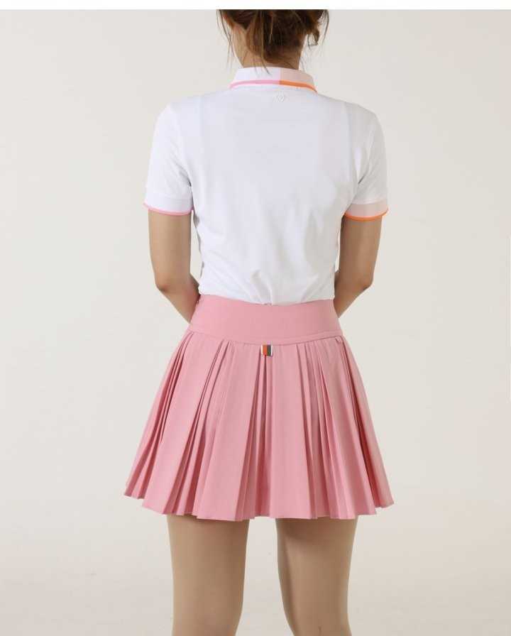 지포어 수입 우먼 콘트라스트 테크 카라 티셔츠