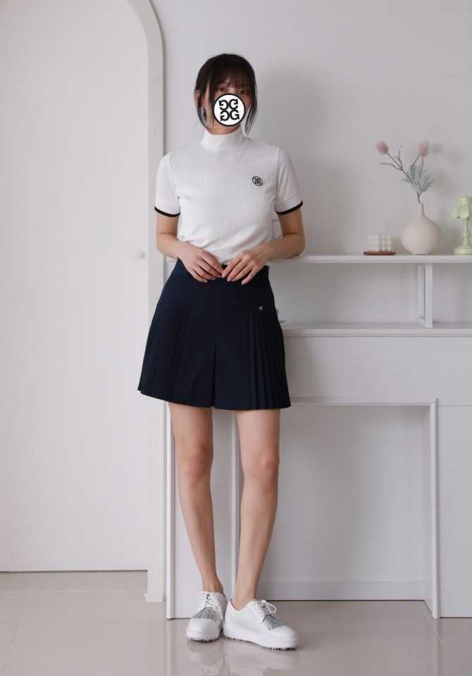 지포어 여름 여성용 모크넥 셔츠(2color)