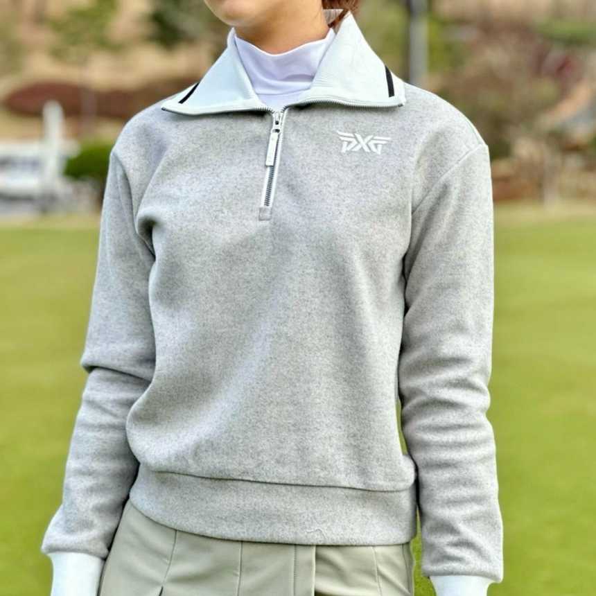PXG 우먼 윈터 와이드 카라 LS 티셔츠(2color)