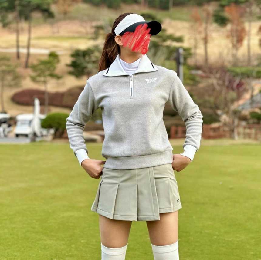 PXG 우먼 윈터 와이드 카라 LS 티셔츠(2color)
