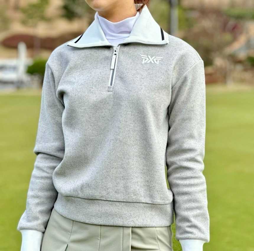 PXG 우먼 윈터 와이드 카라 LS 티셔츠(2color)