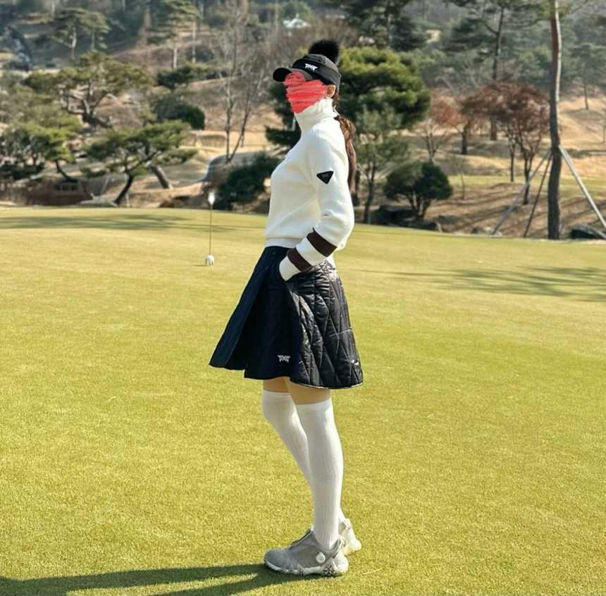 PXG 우먼 윈터 윈드프루프 하프 집업 스웨터