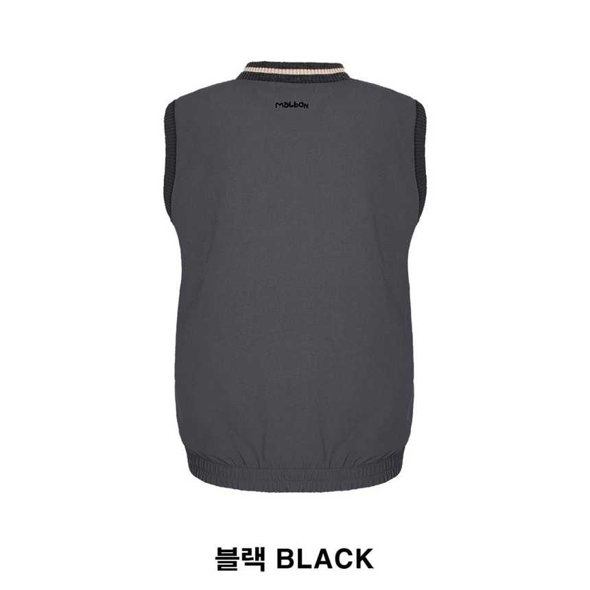 말본 여성 프리미엄 래빗 브이넥 기모 조끼 세트(2color)