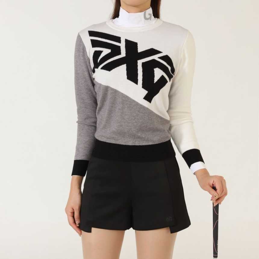 PXG 수입 우먼 빅로고 라운드 니트(2color)