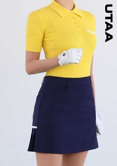 유타 여성 풀자수 심스 반팔니트(2color)