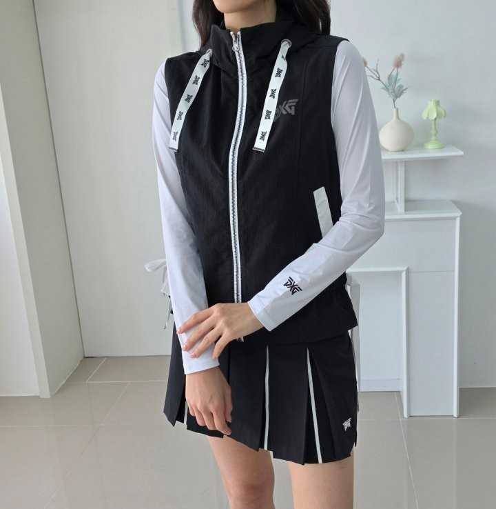 PXG 여성 후드 우븐 베스트(2color)