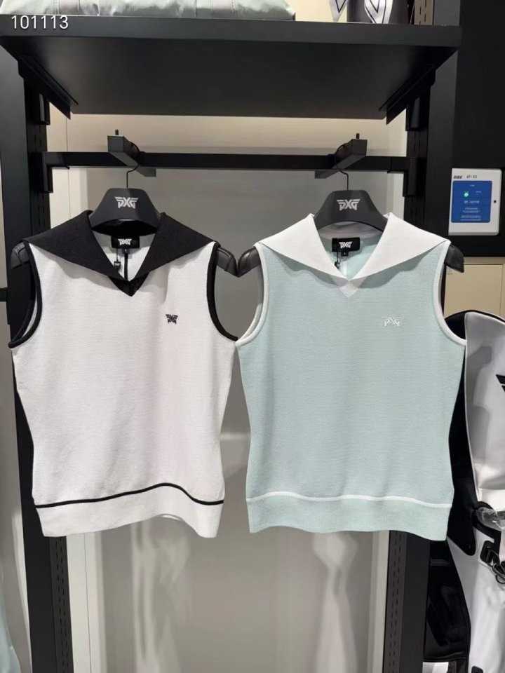 PXG 여성 여름 카라 니트 베스트(2color)