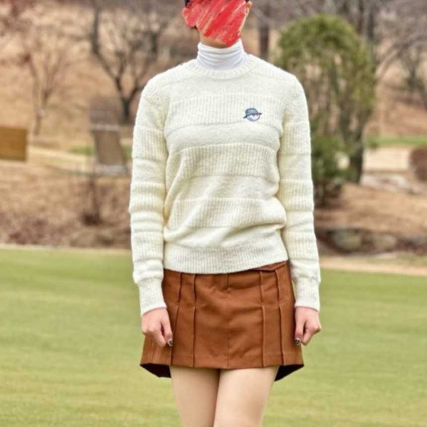 말본 여성 버킷 포인트 라운드 스웨터(2color)