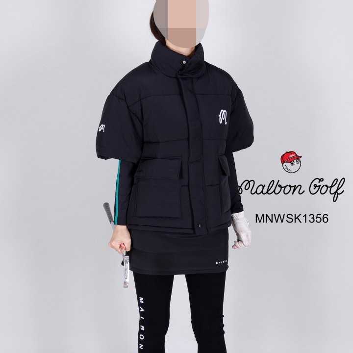 말본 여자 MNWSK1356 M로고 반팔 패딩 점퍼(2color)