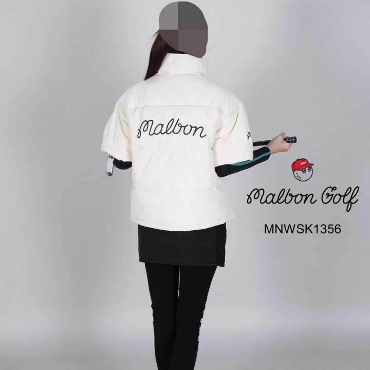 말본 여자 MNWSK1356 M로고 반팔 패딩 점퍼(2color)