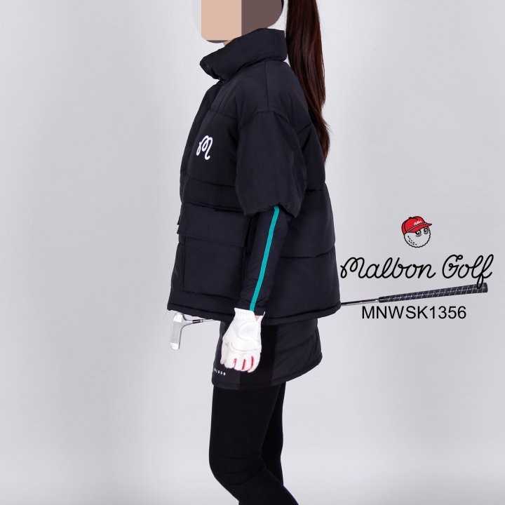 말본 여자 MNWSK1356 M로고 반팔 패딩 점퍼(2color)