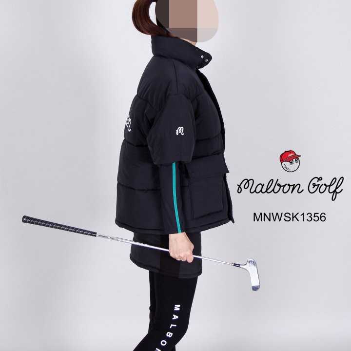 말본 여자 MNWSK1356 M로고 반팔 패딩 점퍼(2color)