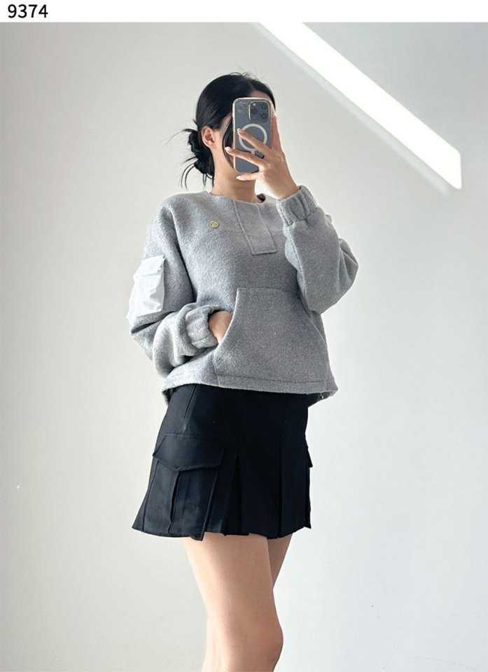 지포어 여성 BOUCLE QUARTER ZIP