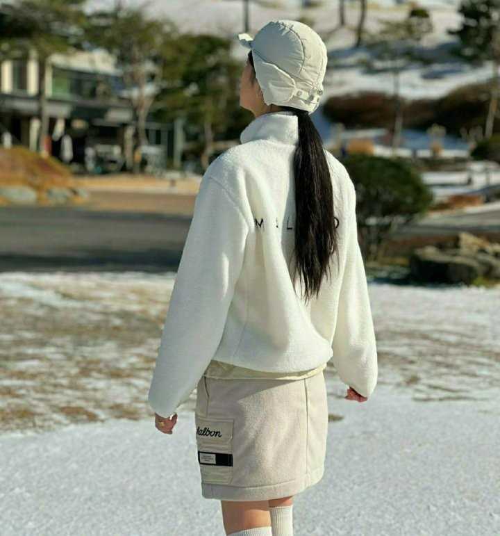 말본 여성 플리스 하프집업 티셔츠(2color)