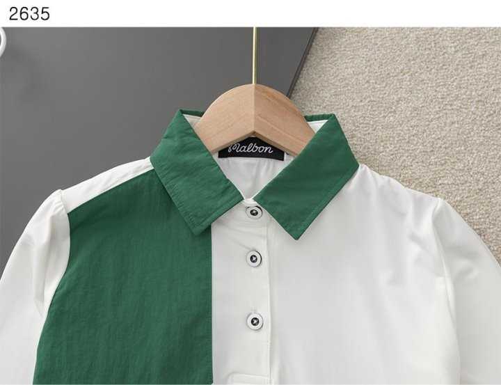 말본 여성 가슴배색 이니셜 카라티셔츠(2color)