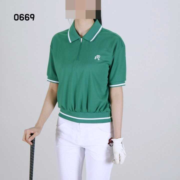 말본 여자 0669 PK 반집업 반팔 카라티셔츠 지퍼티(4color)