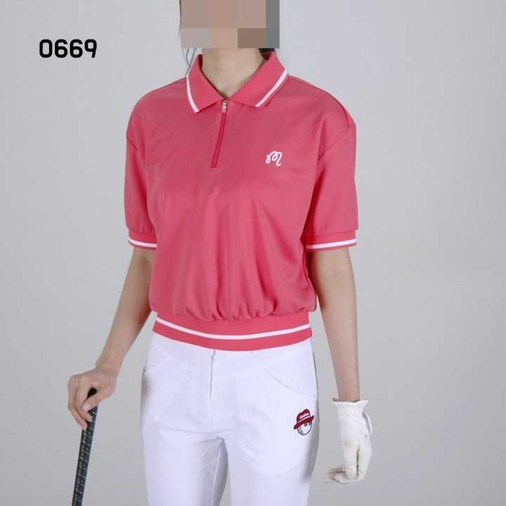 말본 여자 0669 PK 반집업 반팔 카라티셔츠 지퍼티(4color)