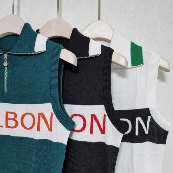 말본 여성 하프 집업 카라 니트베스트(3color)