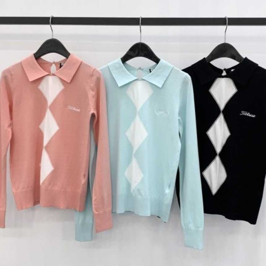 타이틀리스트 여성 모노 카라 니트(3color)