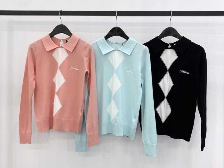 타이틀리스트 여성 모노 카라 니트(3color)
