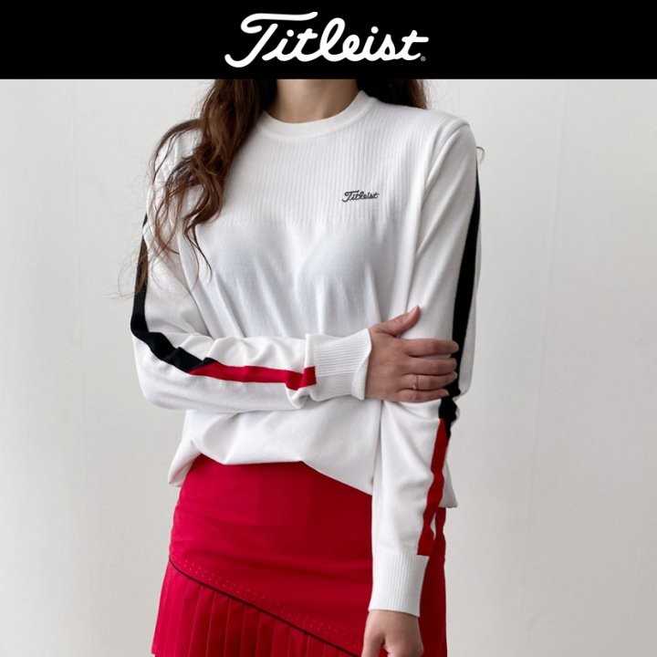 타이틀리스트 여성 골지 팔배색 라운드(2color)