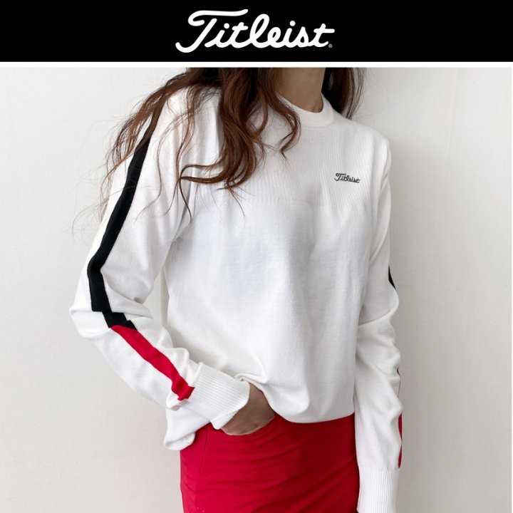 타이틀리스트 여성 골지 팔배색 라운드(2color)