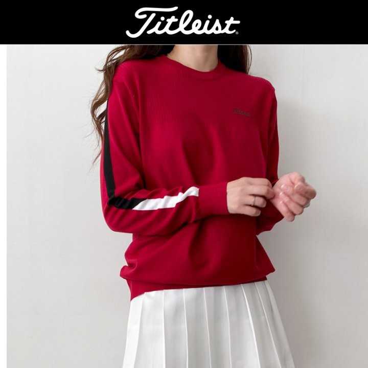 타이틀리스트 여성 골지 팔배색 라운드(2color)