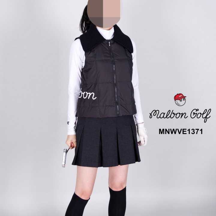 말본 여자 MNWVE1371 덕다운 니트 카라 조끼 베스트(2color)