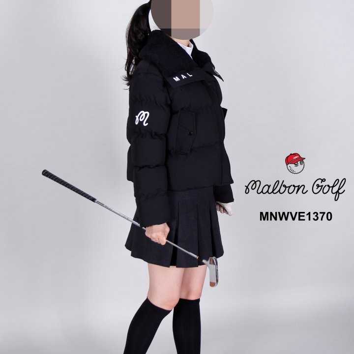 말본 여자 MNWVE1370 양털 카라 숏패딩 점퍼