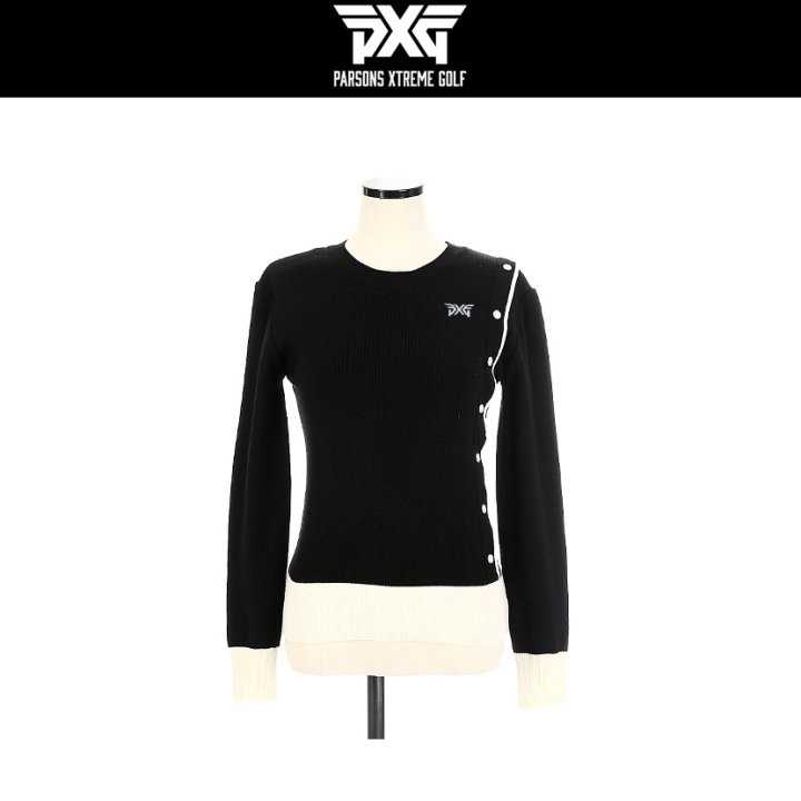 PXG 사이드 단추 라운드긴팔(2color)