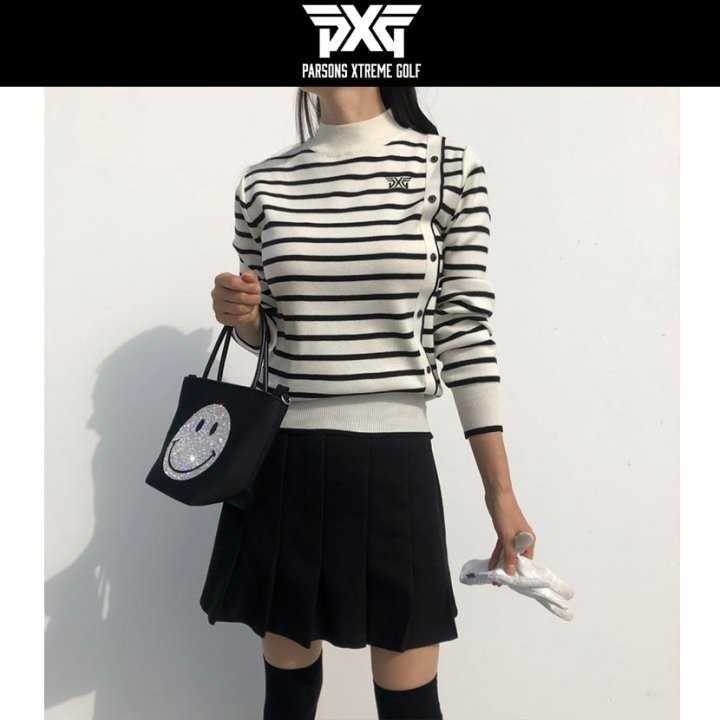 PXG 단가라 니트 반목긴팔(2color)