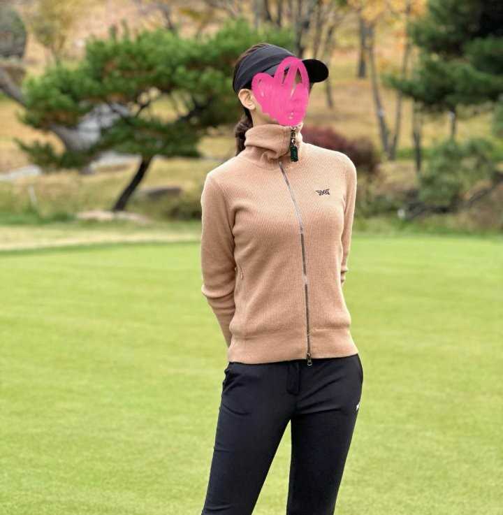 PXG 우먼 윈터 니트 방풍 가디건